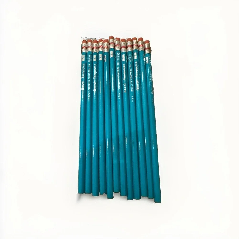 Lot Of 4 Boxes Of Berol Turquoise Drawing Pencils 1375 B 48 Pencils Total NOS